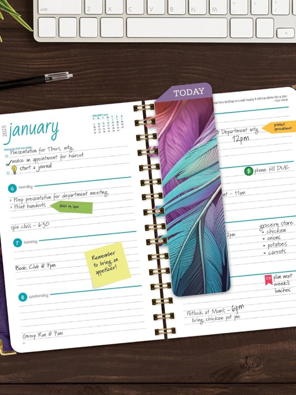 HARDCOVER 2025 Planner, 5.5"x8": 14 Months November 2024 - December 2025, Daily - Picture 2 of 8